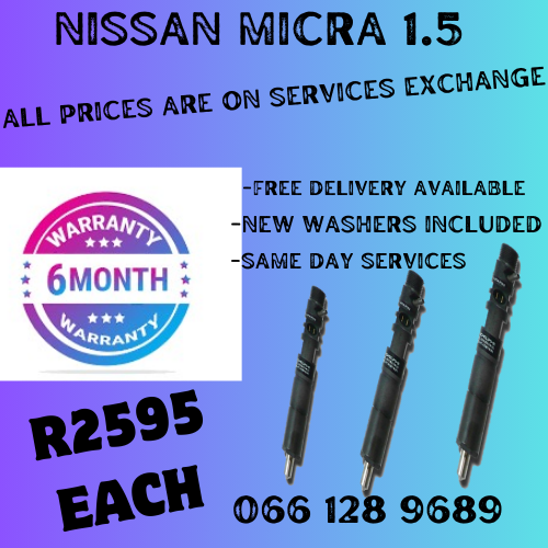 NISSAN MICRA 1.5 DIESEL INJECTORS FOR SALE ON EXCHANGE OR TO RECON YOUR OWN