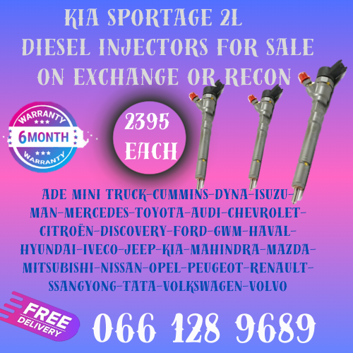 KIA SPORTAGE 2L DIESEL INJECTORS FOR SALE ON EXCHANGE WITH FREE COPPER WASHER