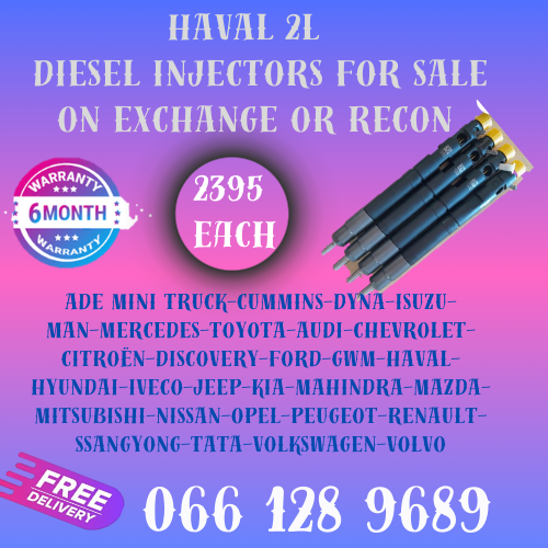 HAVAL 2L DIESEL INJECTORS FOR SALE ON EXCHANGE WITH FREE COPPER WASHERS