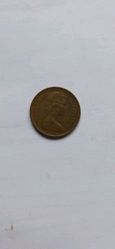 1971 United Kingdom New Penny - Elizabeth II 2nd portrait I Coin.
