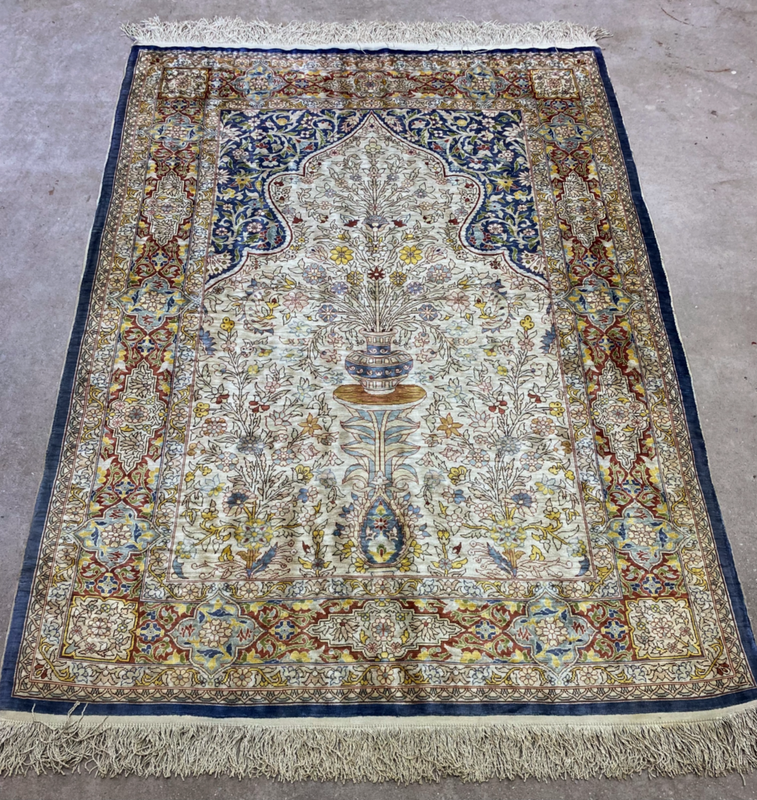 Turkish silk Hereke rug 140x92 cm