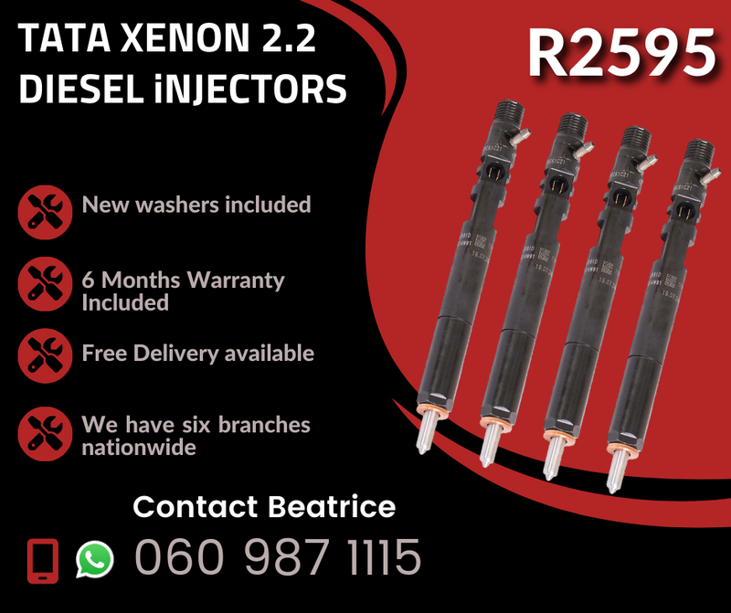 TATA XENON 2.2 DIESEL INJECTORS FOR SALE WITH WARRANTY ON