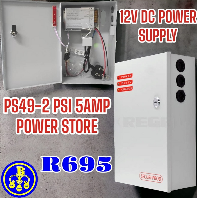 12V DC Power Supply PS49-2 PIS 5AMP Power Store