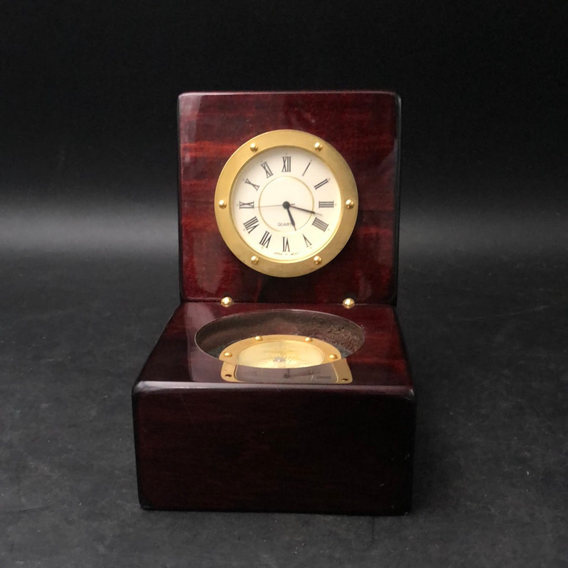 Watch an compass wooden box-