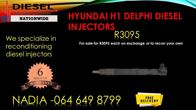 HYUNDAI H1 DELPHI DIESEL INJECTORS FOR SALE ON EXCHANGE WE CAN RECON YOUR OWN.