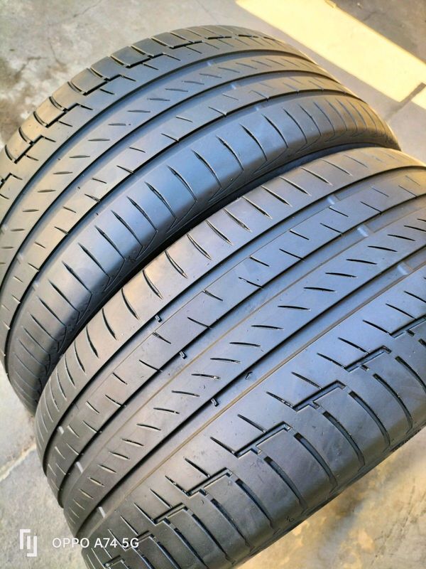 2x 275/40/21 Continental Premium Contact 6 Normal Tyres, 80%thread, no repairs