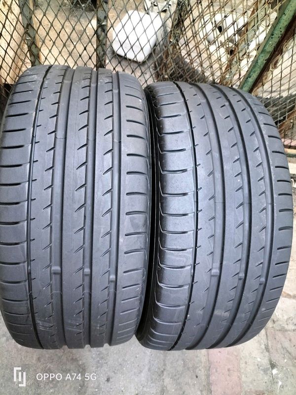 2x 255/35/19 Yokohama Advance sport normal tyres, 90%thread, no repairs