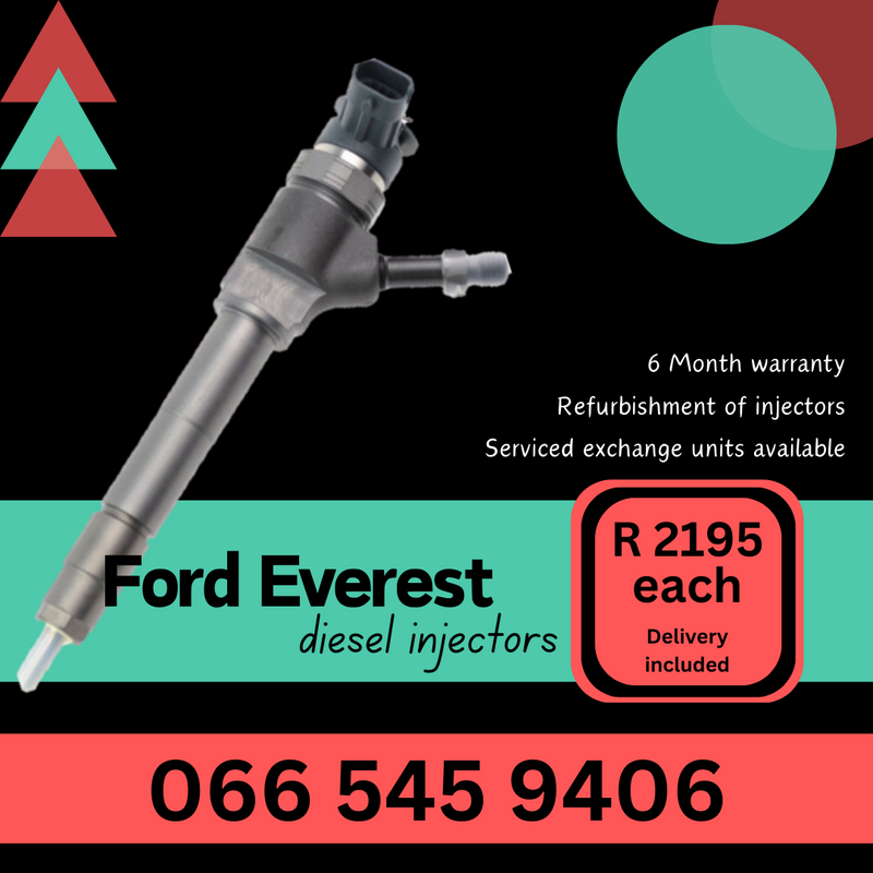 FORD EVEREST DIESEL INJECTORS WITH 6 MONTH WARRANTY
