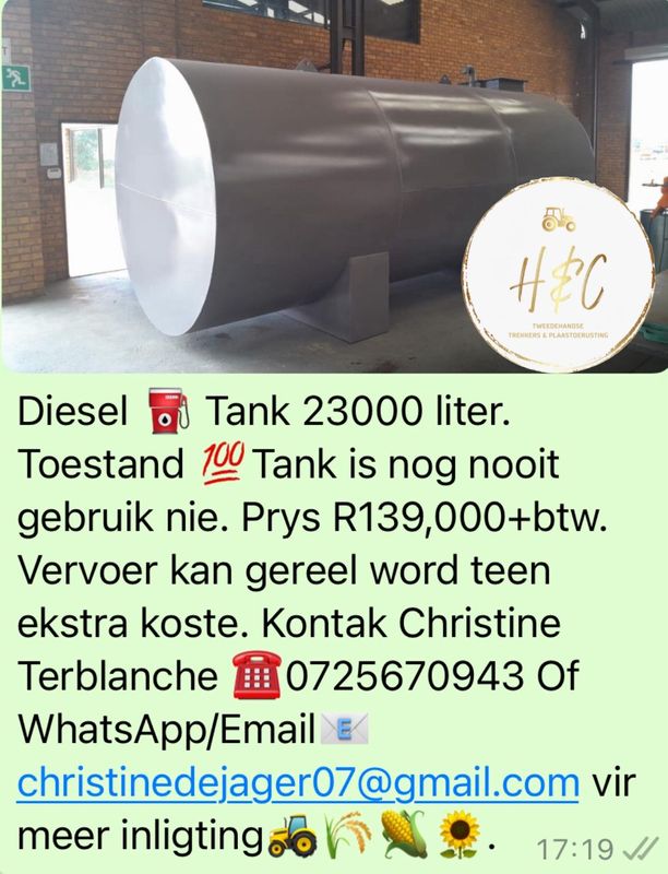 Diesel Tank 23000 liter.