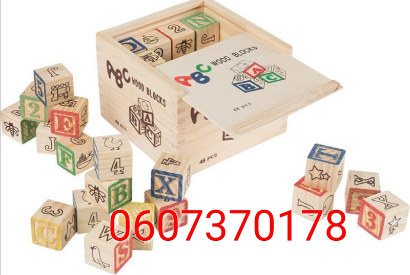 Educational Wooden Blocks - 48 Piece (Brand New)