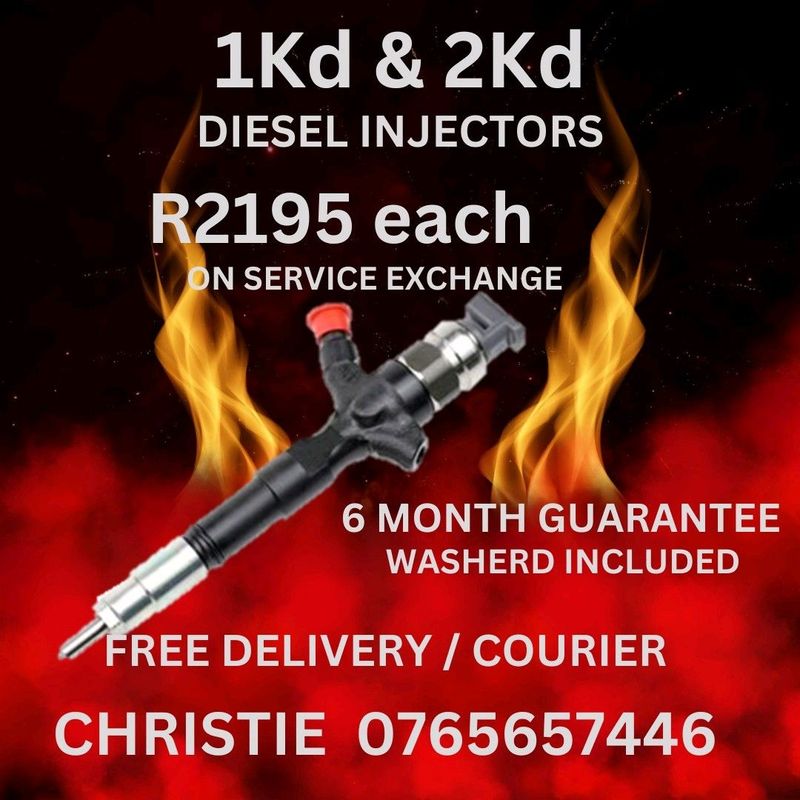 1KD or 2KD Diesel Injectors for sale with 6month Guarantee