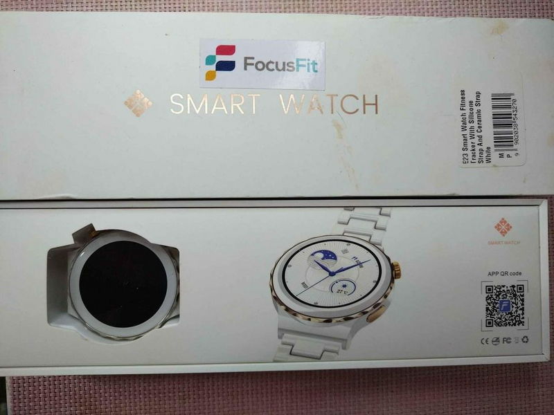 FocusFit E23 Smartwatch With Silicone Strap And Ceramic Strap