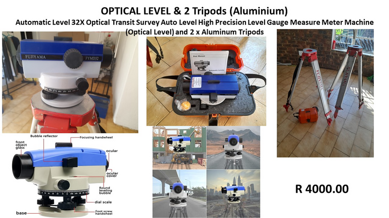 Optical Level &amp; 2 x Tripods