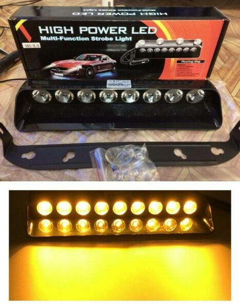 LED Windscreen Vehicle Strobe Dashboard Light Very Long 9LED Version. Dash Lights Brand New Products