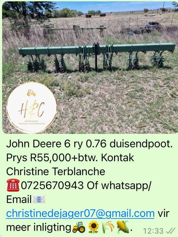 John Deere 6 Ry 0.76 Duisendpoot.
