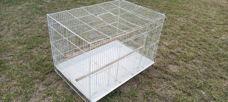 Beautiful white bird cage (Good shape) 60cm wide 37cm length
