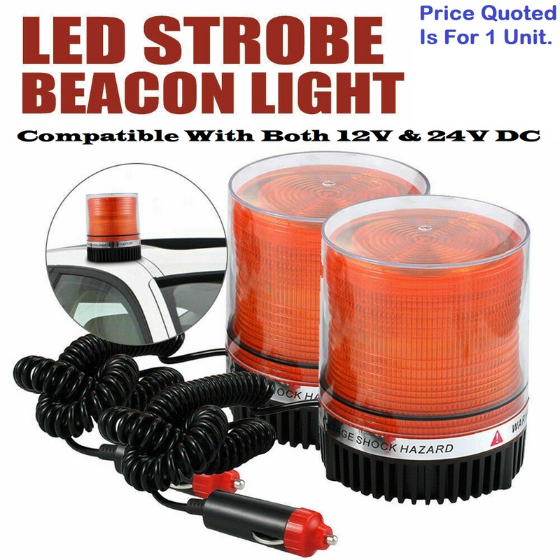 LED Beacon Strobe Flash Light in Orange Amber Yellow Light Colour. Brand New Products.