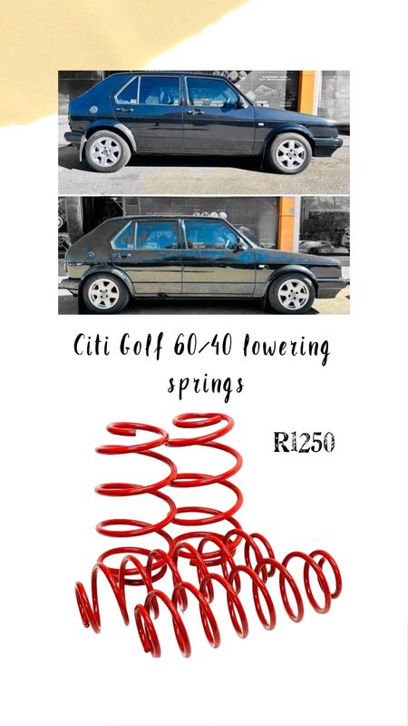 vw golf 1 60/40 lowering springs for sale