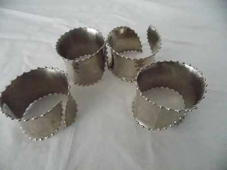 Set of Four Silver Plated Napkin Rings
