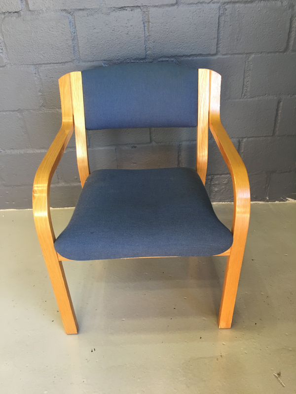 Blue Wooden Visitors Chair- A19804-1