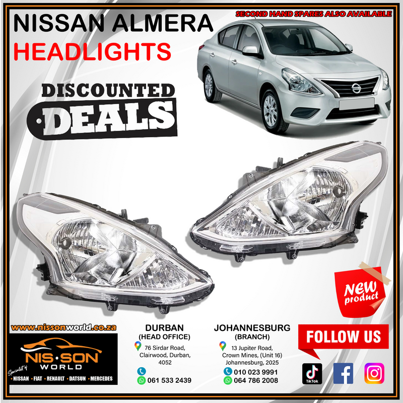 NISSAN ALMERA HEADLIGHTS