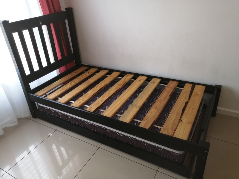 Single bed base. Underbed with mattress included