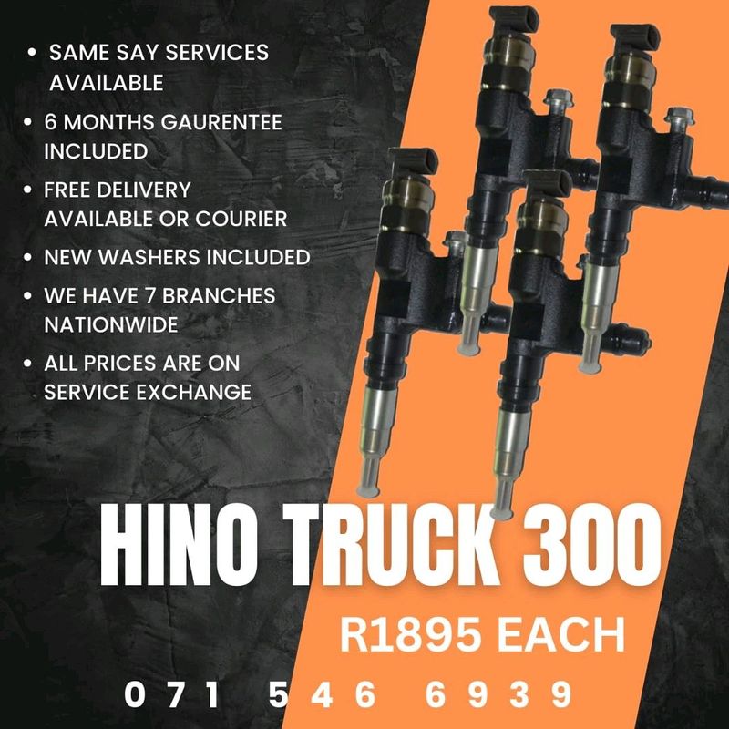 HINO 300 TRUCK DIESEL INJECTORS FOR SALE WITH WARRANTY