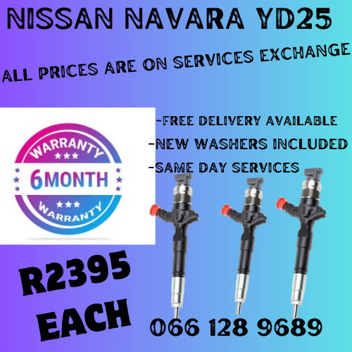NISSAN NAVARA YD25 DIESEL INJECTORS FOR SALE ON EXCHANGE OR TO RECON YOUR OWN