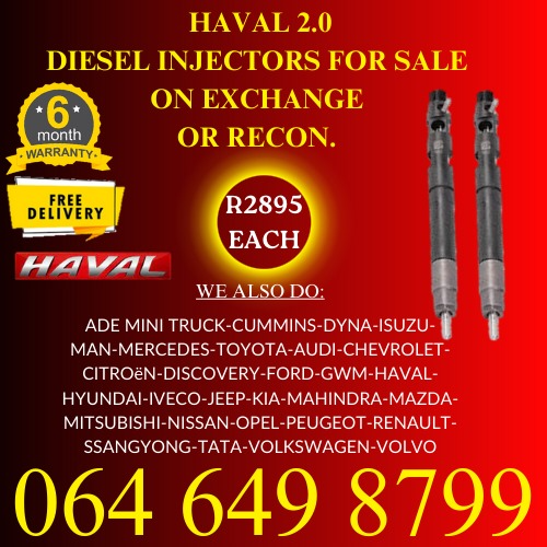 Haval 2.0 diesel injectors for sale