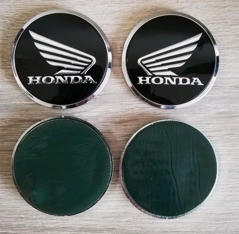 Pair off top quality Honda wings dome tank emblems badges.