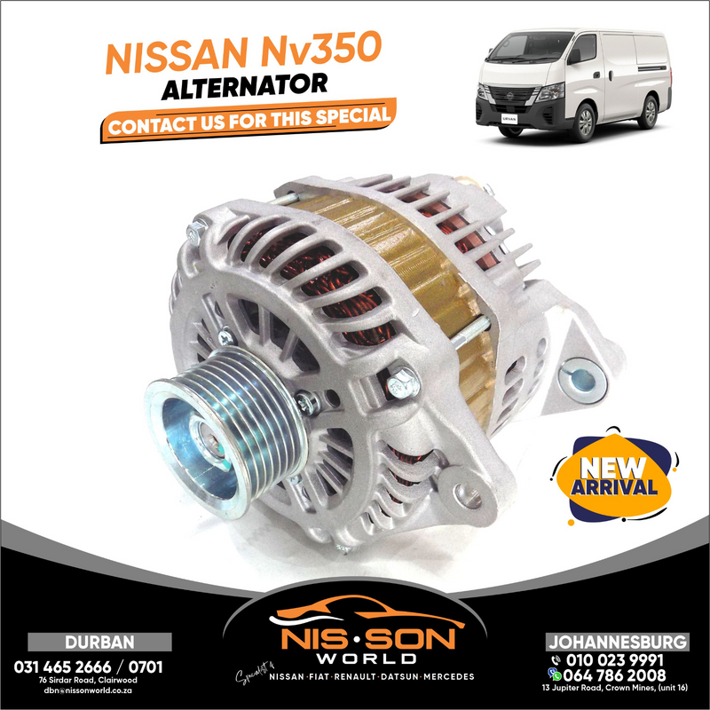 NISSAN NV350 ALTERNATOR