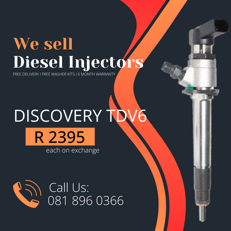 DISCOVERY TDV6 DIESEL INJECTORS FOR SALE WITH WARRANTY