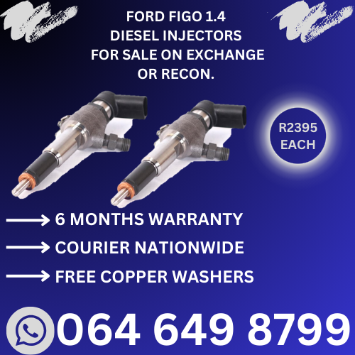Ford Figo diesel injectors for sale on exchange - 6 months warranty.