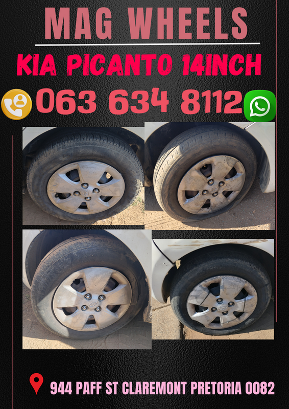 Kia picanto 14inch mag wheels R3500 Call me 0636348112