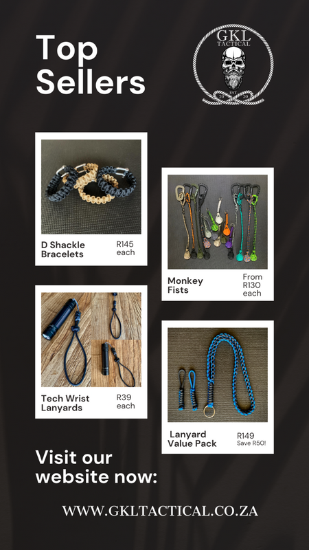 Handcrafted bracelets, whips, lanyards &amp; more