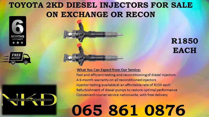 TOYOTA 2KD DIESEL INJECTORS FOR SALE ON EXCHANGE OR TO RECON