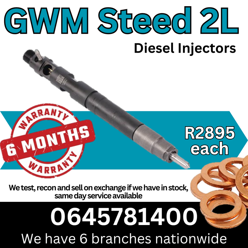 GWM STEED 2L Diesel Injectors for sale
