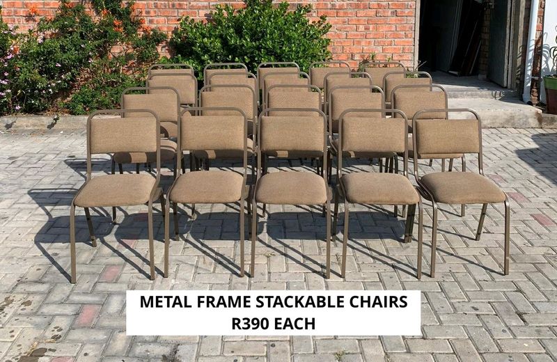 GOOD QUALITY STACKABLE METAL FRAME CHAIRS FOR SALE