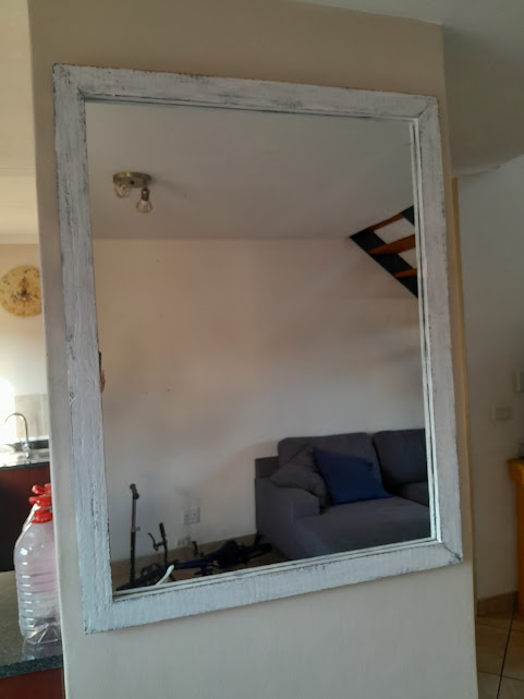 White Wooden Framed Mirror