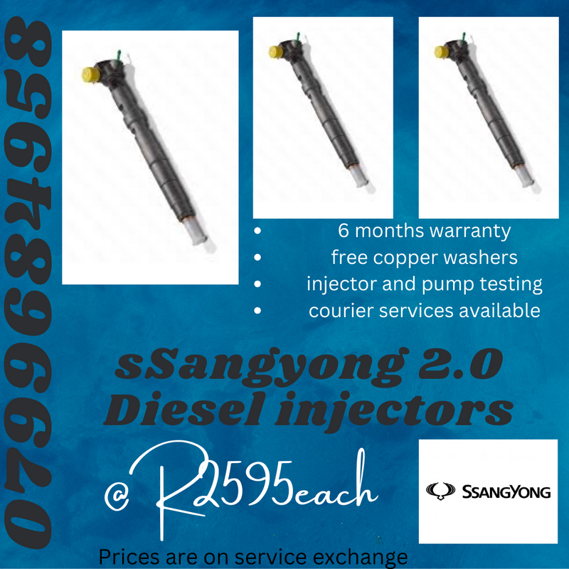 SSANGYONG 2.0 DIESEL INJECTORS/ FREE COPPER WASHERS
