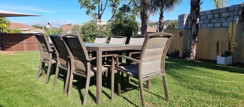 8 Seater Aluminium Patio Set Table and Chairs Outdoor Garden Patio Set