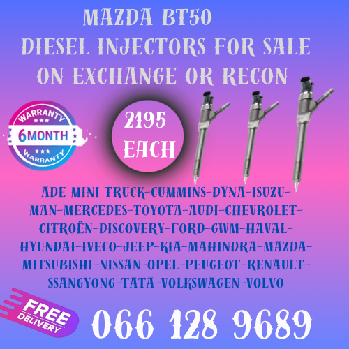 MAZDA BT50 DIESEL INJECTORS FOR SALE ON EXCHANGE WITH FREE COPPER WASHERS
