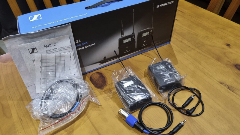 New Sennheiser EW 112P G4 wireless microphone system providing broadcast quality sound to recordings