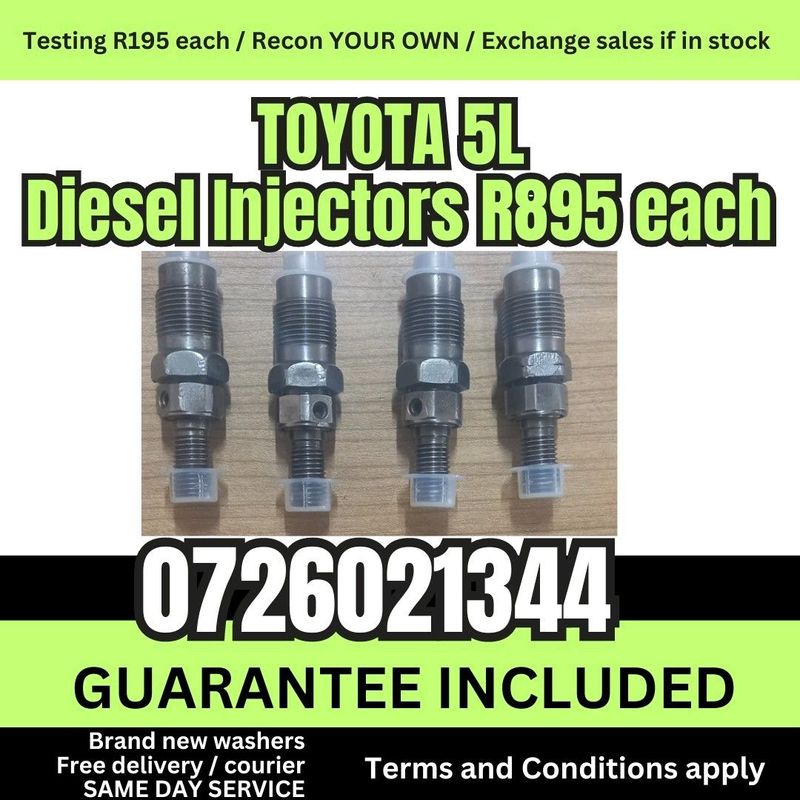 Toyota 5L Diesel Injectors for sale