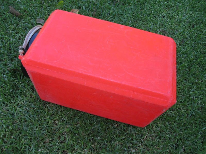 Dry bucket capsize container emergency survival sea water boat ship bright orange