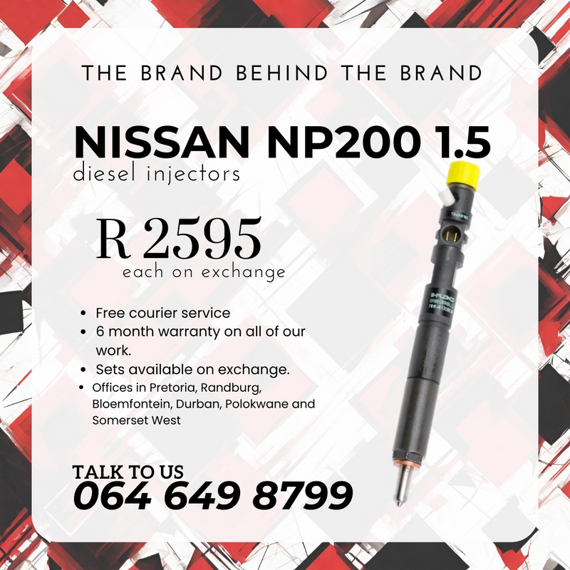 Nissan NP200 diesel injectors for sale on exchange or to recon