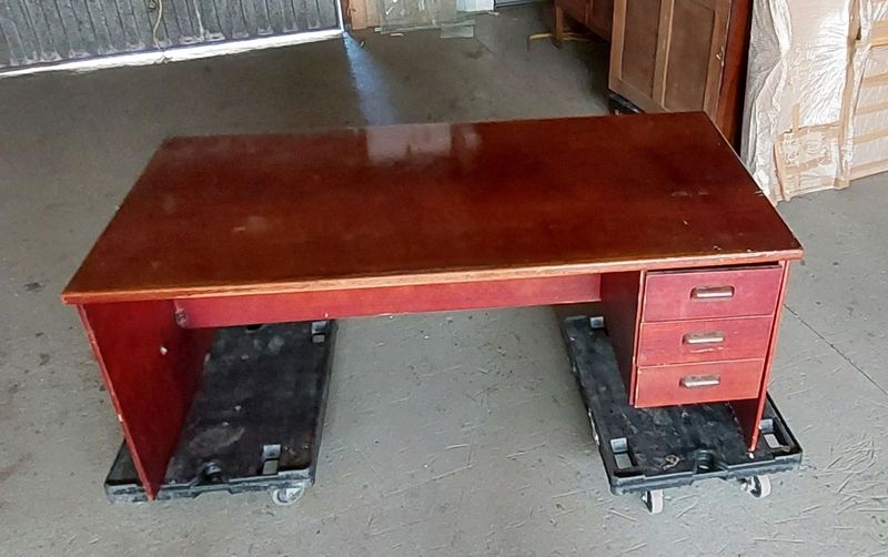 Wooden 3 drawer desk for sale