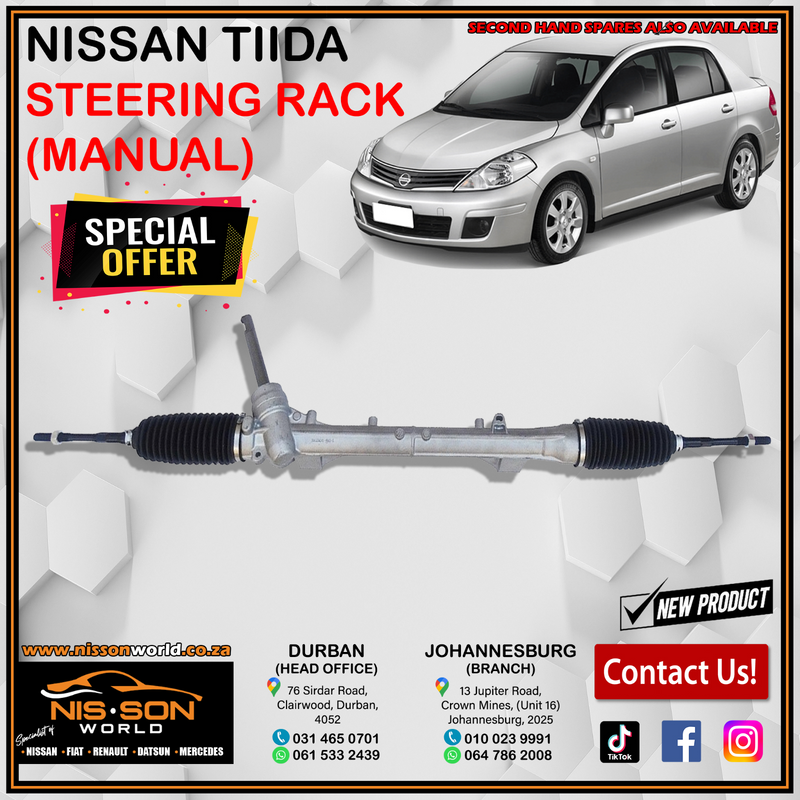 NISSAN TIIDA STEERING RACK (MANUAL)