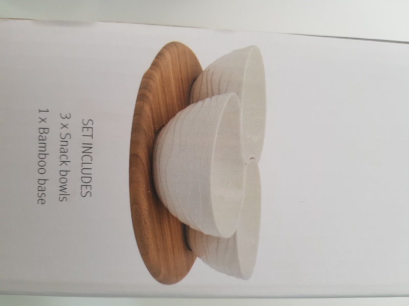 Snack bowl (porcelain and bamboo) - Brand New