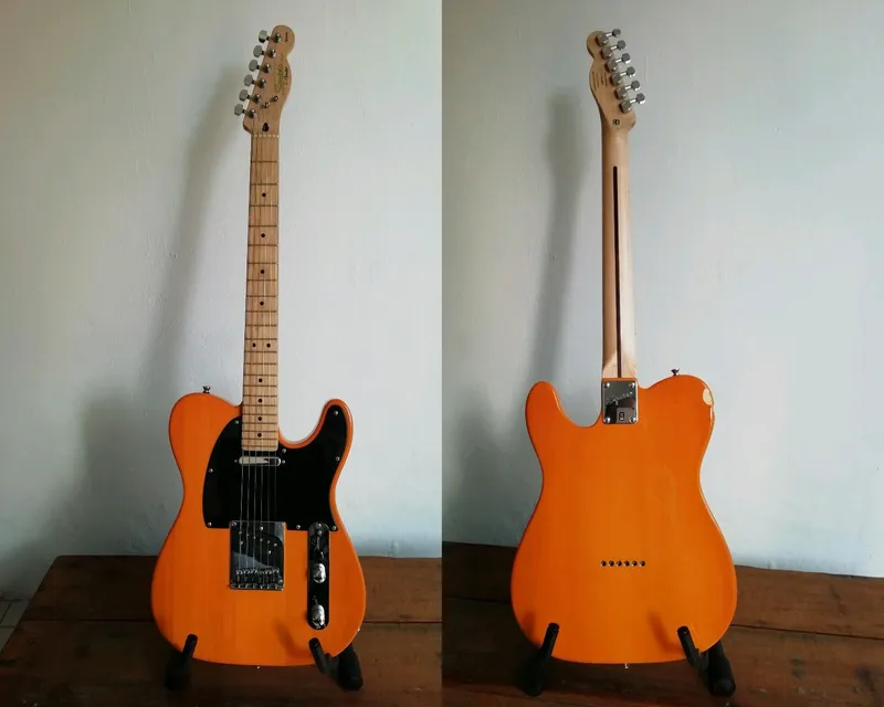 Fender Squier Affinity series Telecaster SS Butterscotch blonde electric guitar SETUP w/NEW strings!